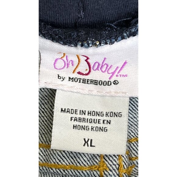 Oh Baby Motherhood Maternity Wide Leg Jean Xl 3" Elastic Waistband  Denim Pants - Picture 10 of 12